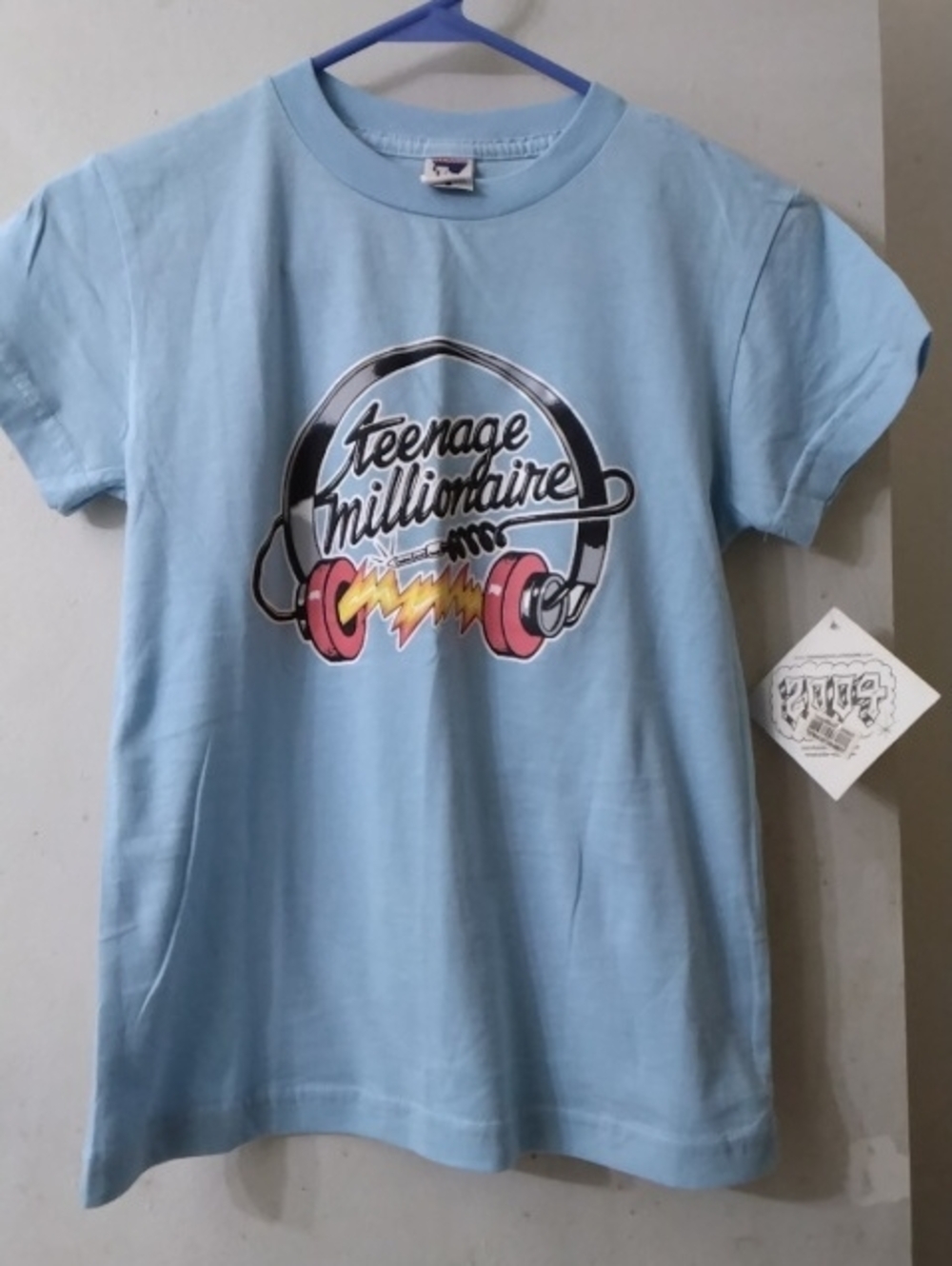 Teenage Millionaire Light Blue Graphic Tee Women's Size Small